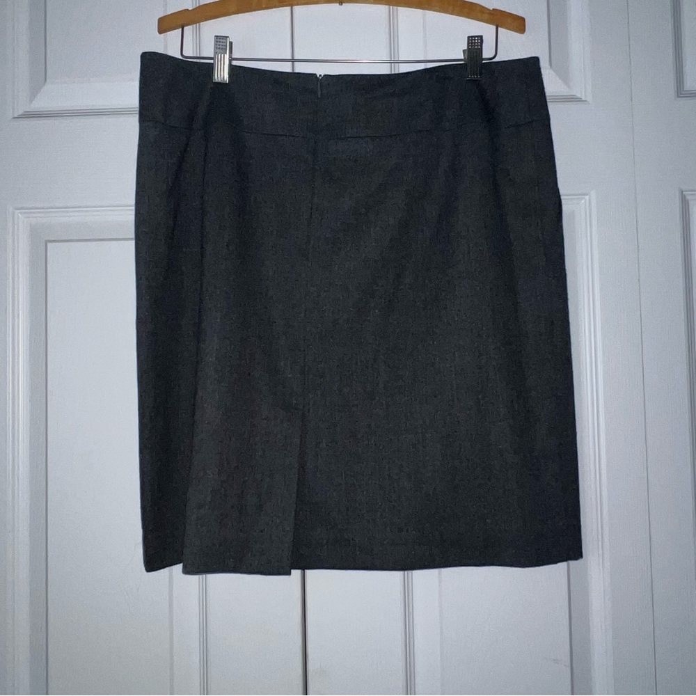 Talbots Petite fine wool lined gray skirt Size 16P